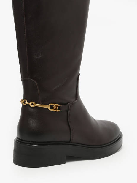 Laarzen Uit Leder Tommy hilfiger Bruin women 8863GR8 ander zicht 3